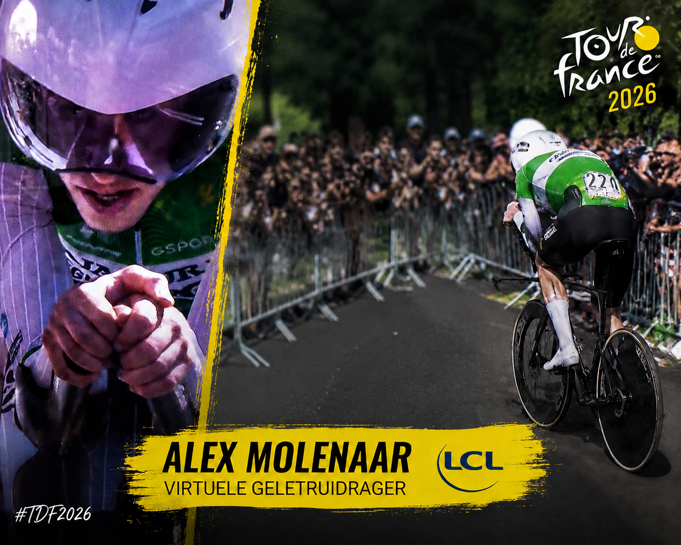Alex Molenaar even in de gele trui!!